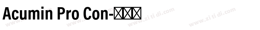 Acumin Pro Con字体转换
